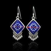 Red Yao Embroidered Earrings – Handmade | VIORI