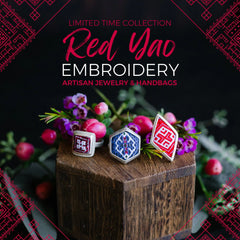 Red Yao Embroidered Ring – Handmade | VIORI