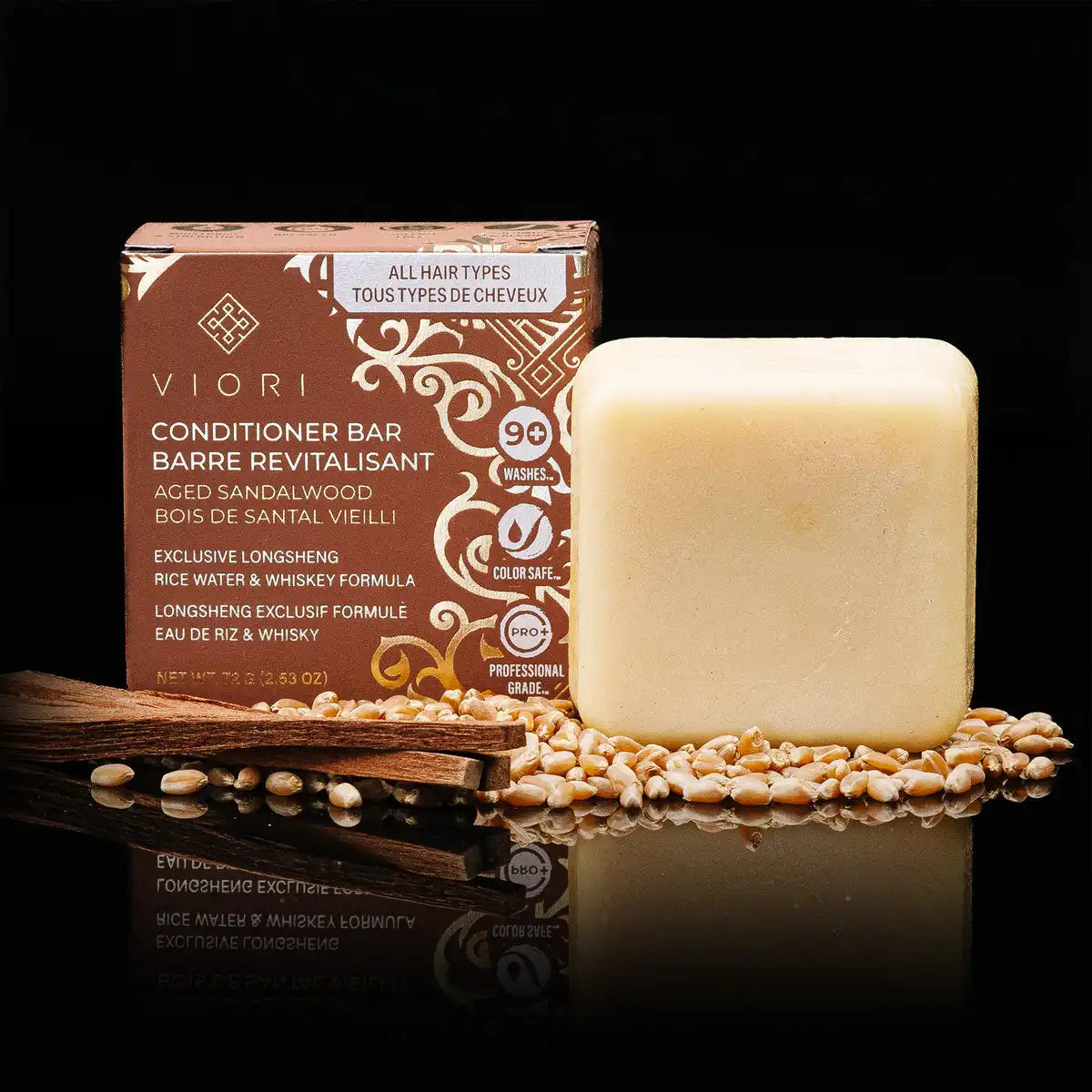 Men's Sandalwood Conditioner Bar – Rice Water | VIORI
