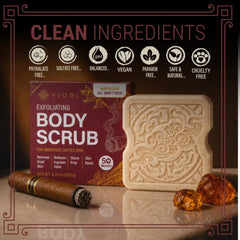 Men's Amber Cigar Sugar Scrub Bar | VIORI