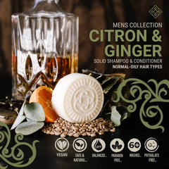 Men's Citron Ginger Shampoo Bar – Oily Scalp | VIORI