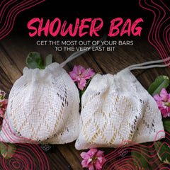Pink Shower Soap Bags