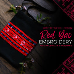 Red Yao Embroidered Bag – Handmade | VIORI