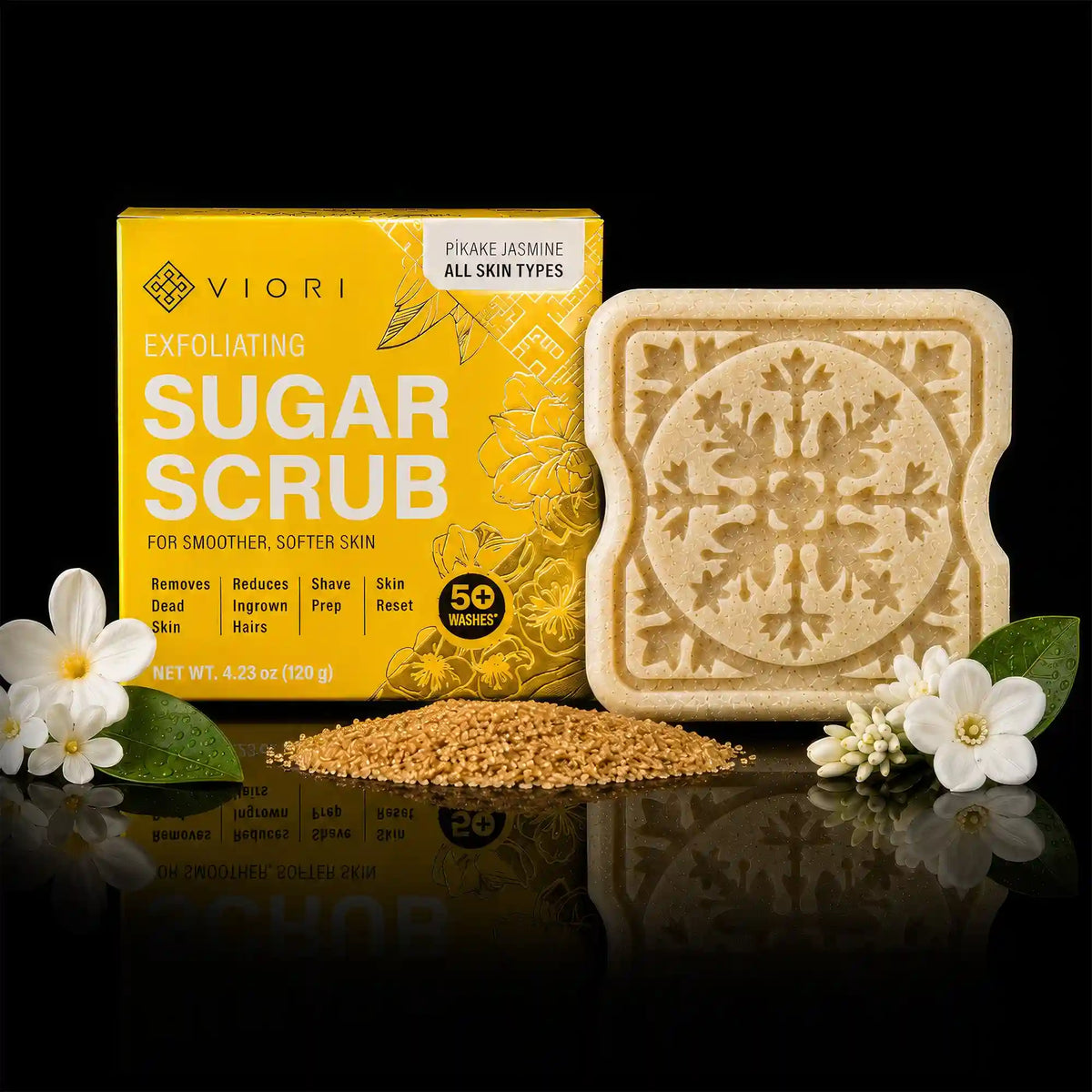 LIMITED Pīkake Jasmine Sugar Scrub Bar | VIORI