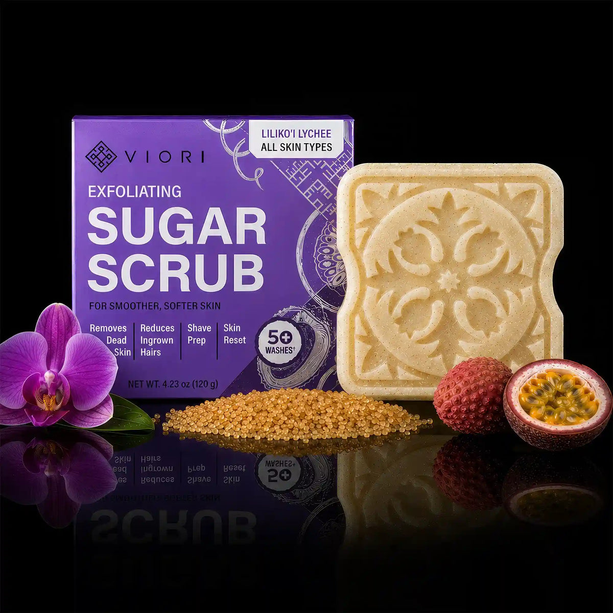 LIMITED Lilikoʻi Lychee Sugar Scrub Bar | VIORI